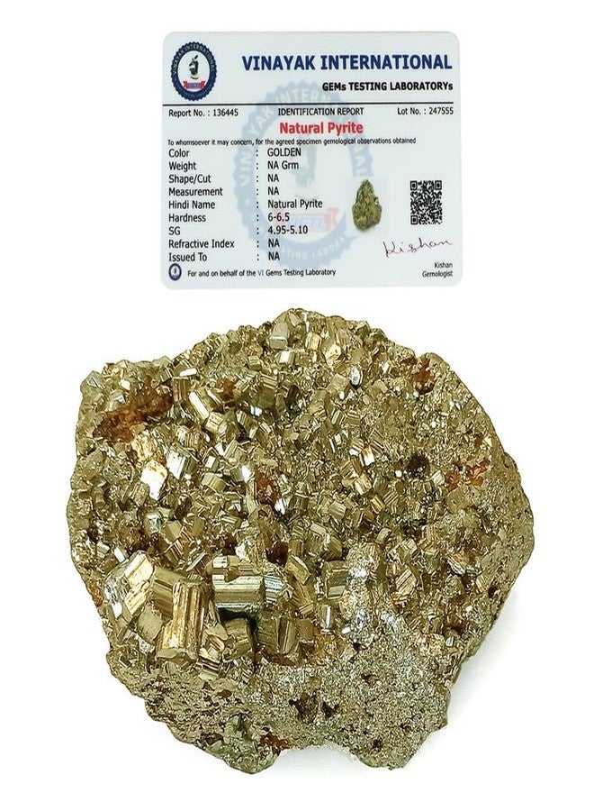 Crystu AAA Natural Certified Original Pyrite Rough Stone Cluster Weight 1000 gram - Image 2
